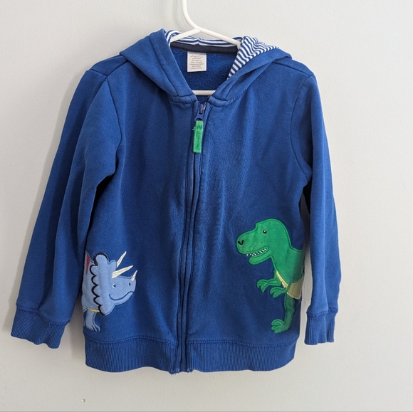 Gymboree Other - Gymboree Boys Dinosaur Hooded Blue Sweatshirt 4T